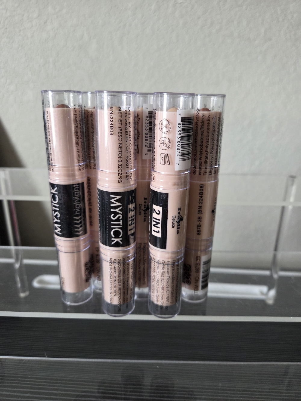 Mystic 2-in-1 Cream Concealer Stick & Highlight Sticks - Bundle Of 8